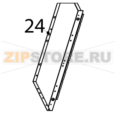 Left side panel L7 Tecnoinox FR70E7 Left side panel L7 Tecnoinox FR70E7Запчасть на деталировке под номером: 24
