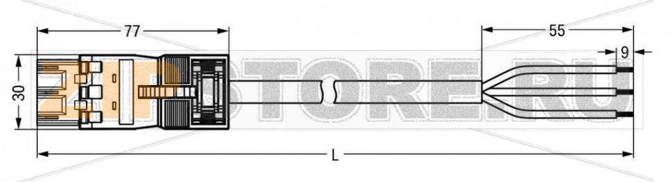 pre-assembled connecting cable; Eca; Plug/open-ended; 3-pole; Cod. B; H05VV-F 3 x 2.5mm; 3 m; 2,50 mm; gray Wago 771-4993/207-303 Protected against mismating and maintenance-freeAdditional variable coding is possible.Components can be clearly printed on and color-coded to meet custom requirements....