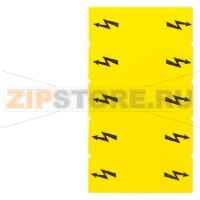 inscription label, with lightning symbol, vertical, terminal width: 16.2 mm, yellow Siemens 8WH9067-5BA06