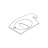 Natural/grey water container lid P0053 Saeco Talea Giro