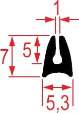 GUARNIZIONE VETRO 1430mm 