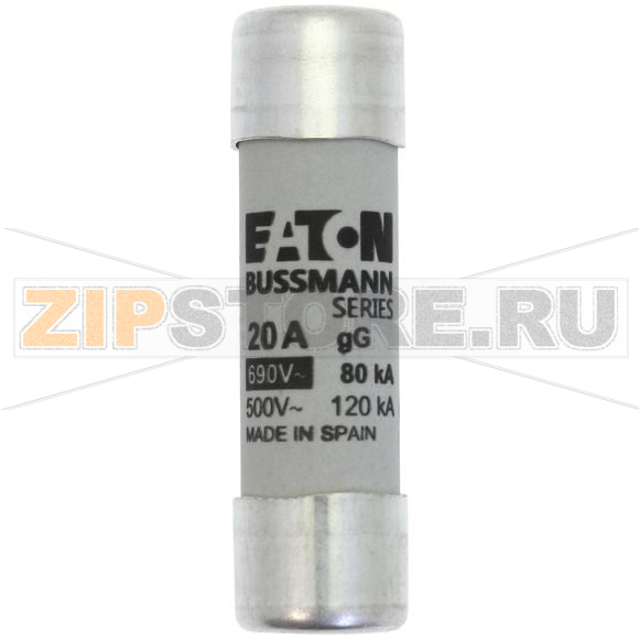 Предохранитель, 20 A, AC 690 В, 80 кА, 14x51 мм, gL/gG, IEC Eaton CYLINDRICAL FUSE 14x51 20A GG 
