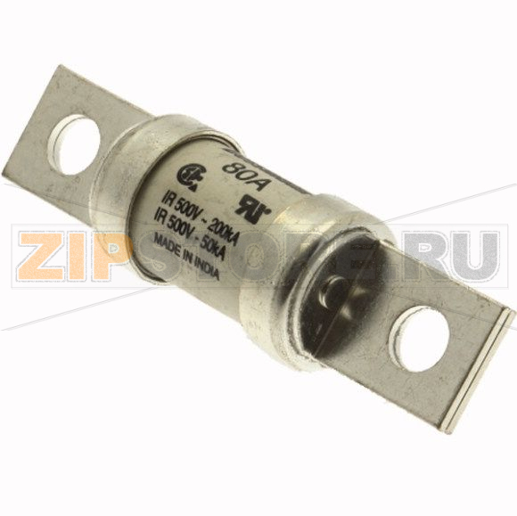 Предохранитель, 80 A, AC 500 В, DC 500 В, 200 кА, 24x92 мм, UL Eaton 80A 500V AC TAG FUSE 