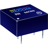 Преобразователь DC/DC, печатный монтаж, 24 В/DC, 5 В/DC, 250 mA, 1.25 Вт Recom RN-2405S/P