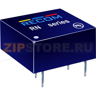 Преобразователь DC/DC, печатный монтаж, 24 В/DC, 5 В/DC, 250 mA, 1.25 Вт Recom RN-2405S/P 