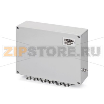 Электротехнический шкаф Phoenix Contact FB-13-ENCL для Foundation Fieldbus и PROFIBUS PA. 11 портов с резьбовыми элементами и 2 порта без резьбовых элементов.Минимальный заказ: 1 шт.Упаковка: 1 шт.