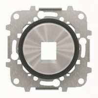 Накладка для одного суппорта/разъёма, чёрное стекло ABB 2CLA861810A1501