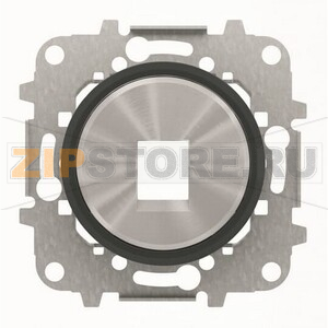 Накладка для одного суппорта/разъёма, чёрное стекло ABB 2CLA861810A1501 