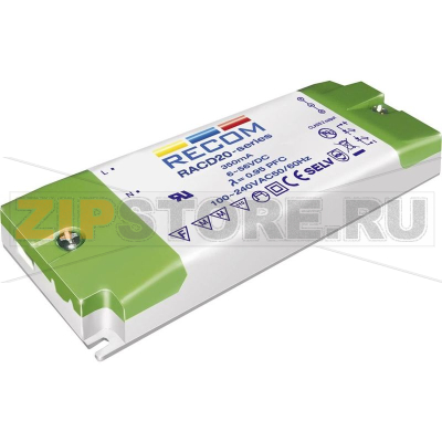 Блок питания для светодиодного освещения 6-40 В/DC, 20 Вт, 0.5 А Recom RACD20-500 
