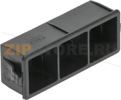 КОРПУС ДЛЯ З КВАДРАТНЫХ КНОПОК ЧЕРНЫЙ 