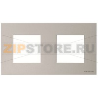 Рамка двухместная, серебристая ABB 2CLA227210N1301