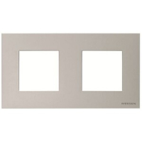 Рамка двухместная, серебристая ABB 2CLA227210N1301