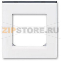 Рамка одноместная, белый/дымчатый чёрный ABB 2CHH015010A6062