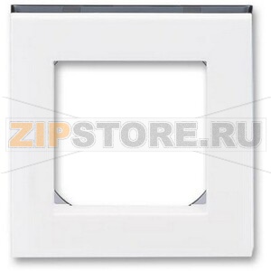 Рамка одноместная, белый/дымчатый чёрный ABB 2CHH015010A6062 