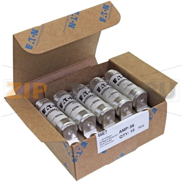 Предохранитель, 56 A, AC 690 В, DC 500 В, 200 кА, BS88, 19x77 мм, aR, BS Eaton 56AMP 690V AC BS88 