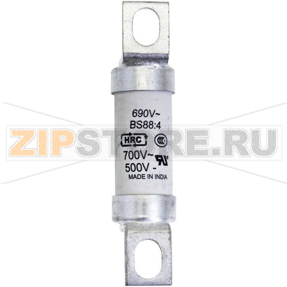 Предохранитель, 56 A, AC 690 В, DC 500 В, 200 кА, BS88, 19x77 мм, aR, BS Eaton 56AMP 690V AC BS88 