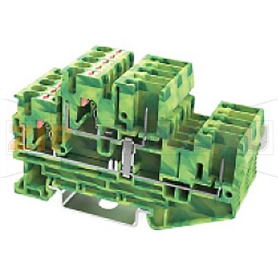 Клемма заземляющая Push-in, желто-зеленая CHIKU RPVTT 2,5/2P-PE 