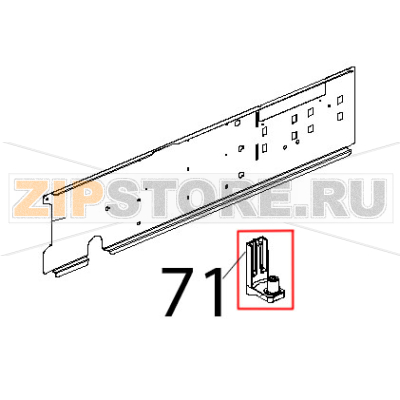 Staffa inferiore porta Unox XVC 504 Staffa inferiore porta Unox XVC 504Запчасть на деталировке под номером: 71