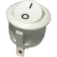 Переключатель клавишный 250 В/AC, 6 А, 1 x выкл/вкл TRU Components R13-112A W/W