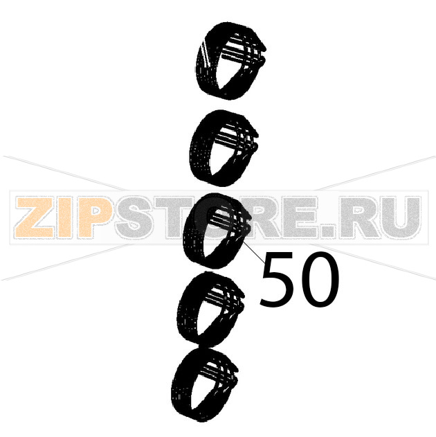 ТЭН, 6 витков Unox XVC 1005EP (2+2+1,6кВт=5,6 кВт, 230В) ТЭН, 6 витков (2+2+1,6кВт=5,6 кВт, 230В) Unox XVC 1005EPЗапчасть на деталировке под номером: 50