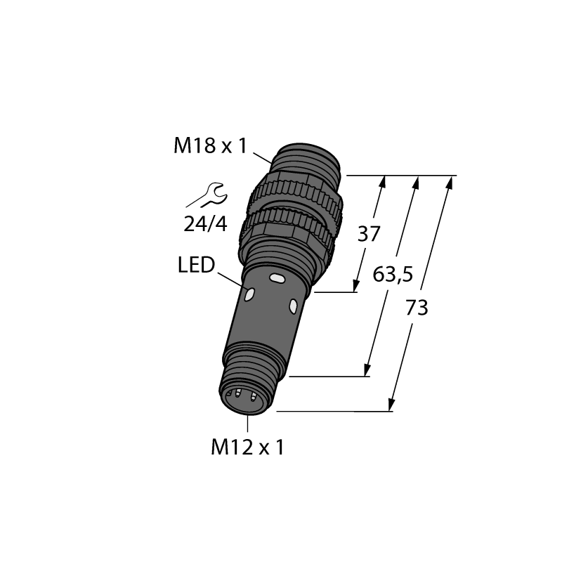 Датчик фотоэлектрический Turck M18-3VPLV-Q8 