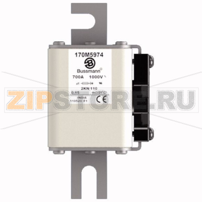 Предохранитель, 800 A, AC 1000 В, 150 кА, DIN 2, 59x77x138 мм, aR, DIN, IEC Eaton FUSE 800A 100 