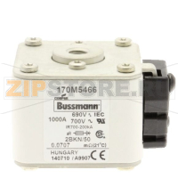 Предохранитель, 1000 A, AC 690 В, 200 кА, size 2, aR, IEC UL Eaton FUSE 1000A 690V 2BKN/50 AR UC