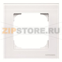Рамка одноместная, стекло белое ABB 2CLA857100A3001
