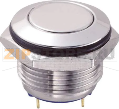 Кнопка антивандальная 48 В/DC, 2 А, 1 x выкл/вкл, без фиксации, IP65, 1 шт TRU Components GQ16F-10/J/N 