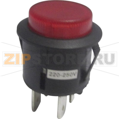Кнопка 250 В/AC, 6 А, 1 x выкл/вкл, без фиксации, 1 шт TRU Components TC-R13-527AL-02RT 