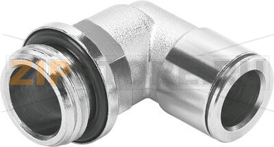 Штуцер угловой с цанговым зажимом и резьбой Festo NPQM-L-G38-Q12-P10 