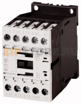 Контактор 15,5 А, 230В (АС), 1 НО доп. контакт, категория AC-3, AC-4 Eaton DILM15-10(230V50HZ, 240V6) 