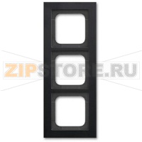 Рамка трехместная, чёрная матовая ABB 3770.21
