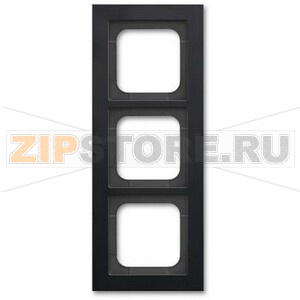 Рамка трехместная, чёрная матовая ABB 3770.21 