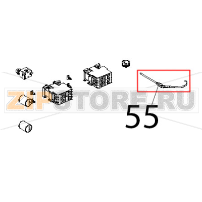 Sonda al cuore stampata L=1320 Unox XBC 404 Sonda al cuore stampata L=1320 Unox XBC 404Запчасть на деталировке под номером: 55