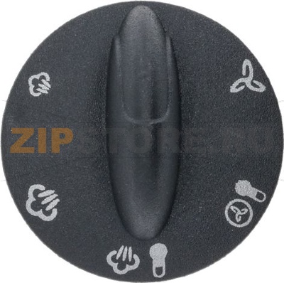 MANOPOLA NERA ø 46 mm SERIGRAFATA 