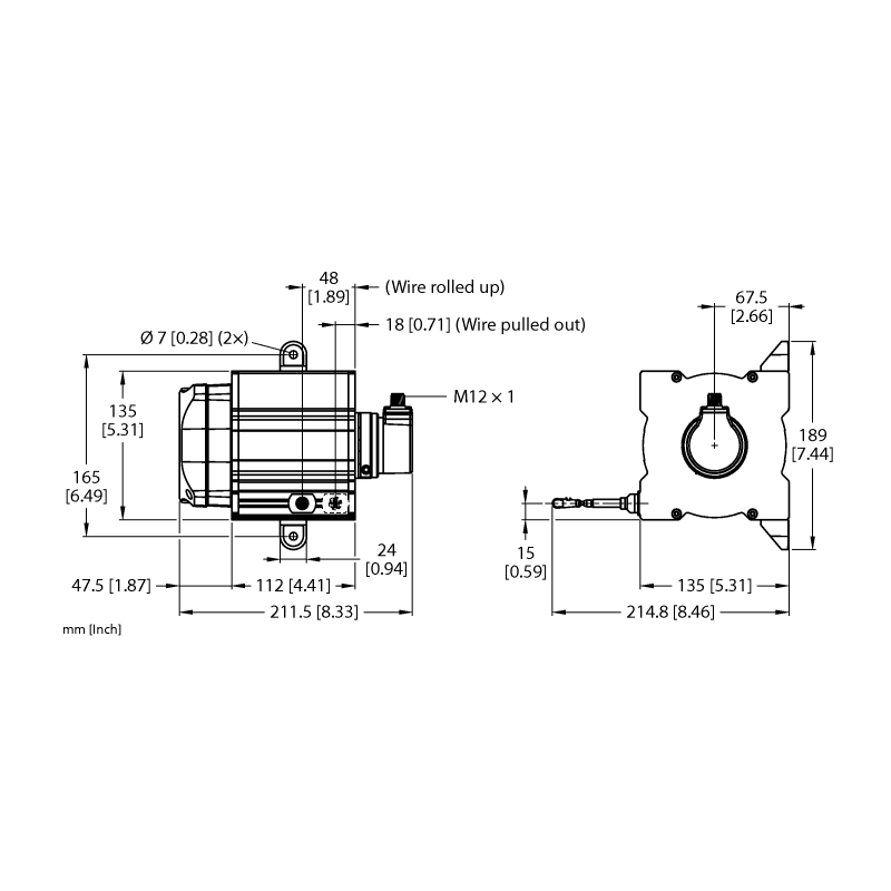 Энкодер тросиковый Turck DWE-20000-135-10-2B2000-H1181 