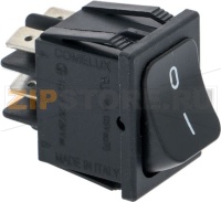 TWO-POLE SWITCH BLACK 16A 250V