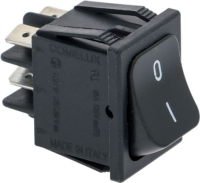 TWO-POLE SWITCH BLACK 16A 250V