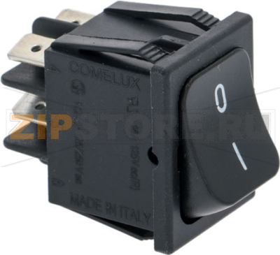 TWO-POLE SWITCH BLACK 16A 250V 