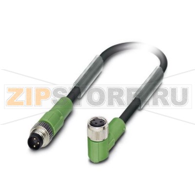 Кабель для датчика / исполнительного элемента Phoenix Contact SAC-3P-M 8MS/1,5-300/M 8FR 3-полюсн., PUR без галогенов, черный RAL 9005, Штекеры прямое M8, к Гнездо угловой M8, Длина кабеля: 1,5 м.Минимальный заказ: 50 шт.Упаковка: 5 шт.