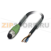 Кабель для датчика / исполнительного элемента Phoenix Contact SAC-4P-M12MS/ 0.8-PUR SH