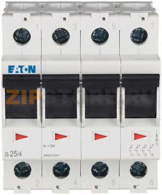 Выключатель нагрузки, 25А, 4 полюса Eaton IS-25/4 