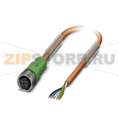 Кабель для датчика / исполнительного элемента Phoenix Contact SAC-5P- 1,5-150/M12FS 5-полюсн., PUR без галогенов, отвержденный излучением, оранжевый RAL 2003, свободный конец, к Гнездо прямое M12, А-кодирование, Длина кабеля: 1,5 м.Минимальный заказ: 50 шт.Упаковка: 5 шт.