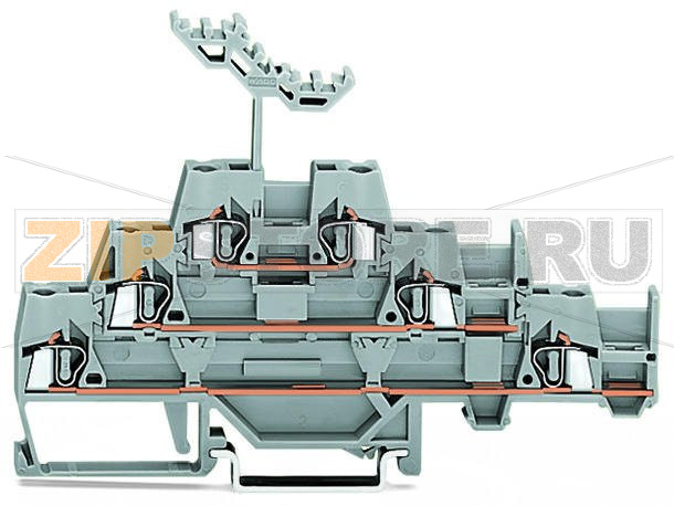 Трехуровневые клеммы; Проходные / проходные / проходные клеммы; с ...