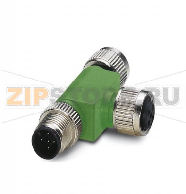 Т-распределитель Phoenix Contact SAC-5P-M12T/2XM12 VP CANopen/DeviceNet, 5-полюсн., Штекеры прямое M12, А-кодирование, к Гнездо прямое M12, А-кодирование и Прямая гнездовая часть разъема M12, А-кодирование.Минимальный заказ: 5 шт.Упаковка: 1 шт.