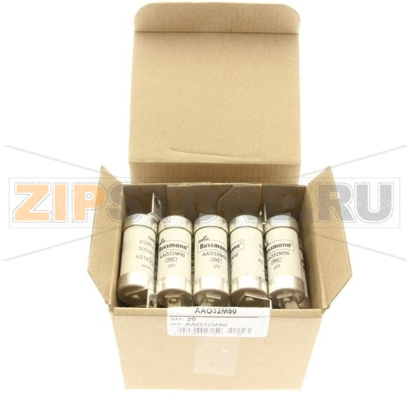 Предохранитель, 32 A, AC 500 В, 80 кА, BS88/A2, 22x85 мм, gM, BS Eaton 32M50 500V AC BS88 FUSE 