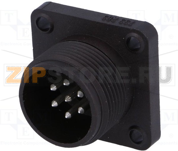 Разъем круглый 10 А, IP67, 7 контактов Hirschmann CM 02 E 14S-61 P 