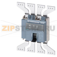 fixed-mounted molded case circuit breaker w. handle frame 1600; 4AUX and trip alarm switch S24; Icu "H" Icu=85kA @ 415V, 4-pole, left ETU320, LI, In=1000A rotary coding switch Ir=400...1000A Ii=1.5...15 x In N conductor protec. adjustable OFF, 50%, 100%,
