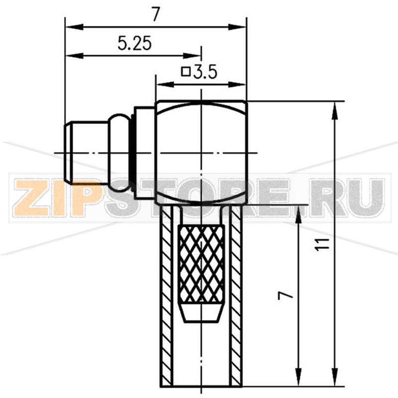 Разъем MMCX, 50 Ом, 1 шт Telegärtner J01340A0051 